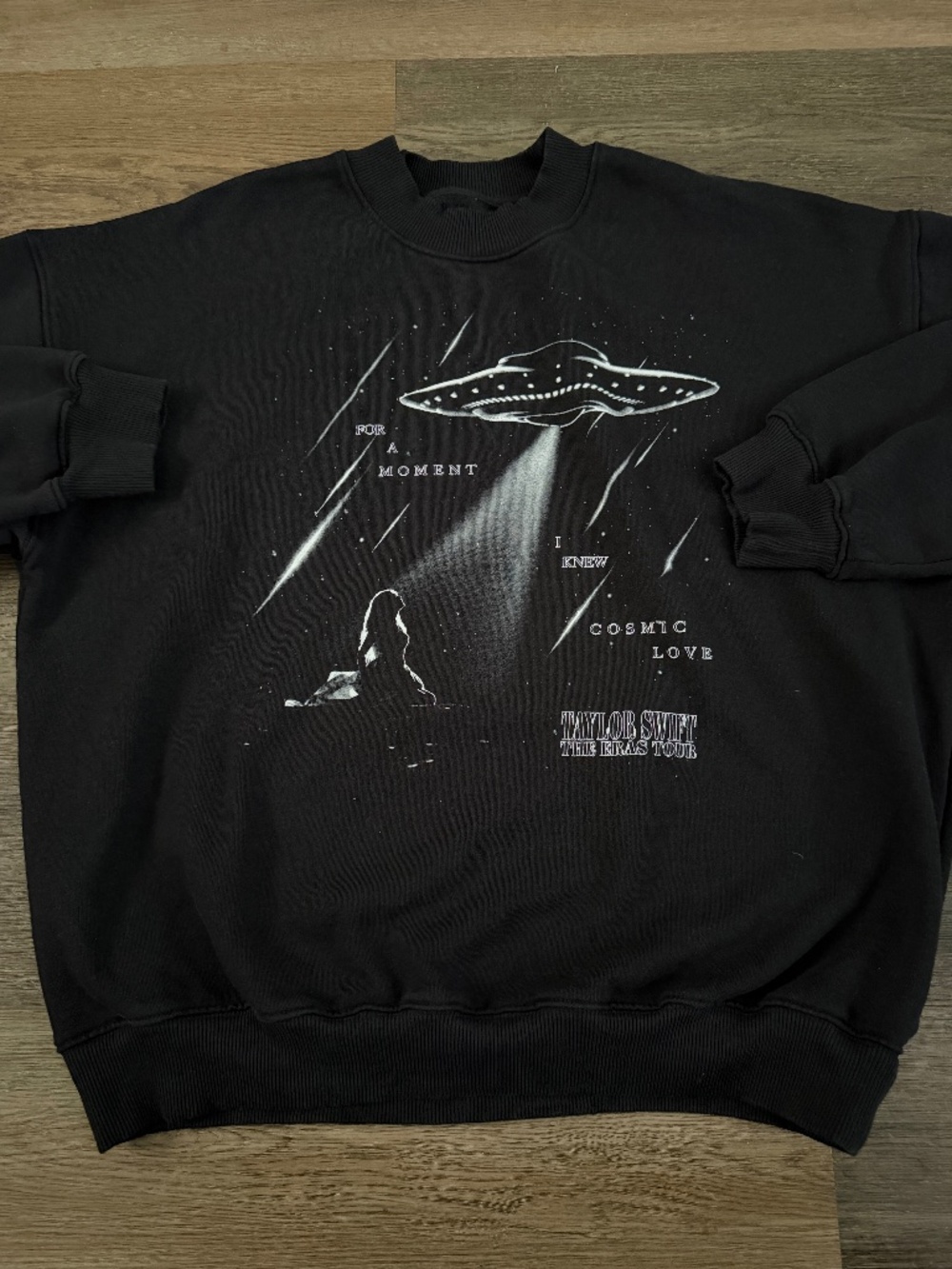 Taylor Swift The Eras Tour 'Down Bad' Crewneck Sweatshirt Sz XL Black 2023-2024